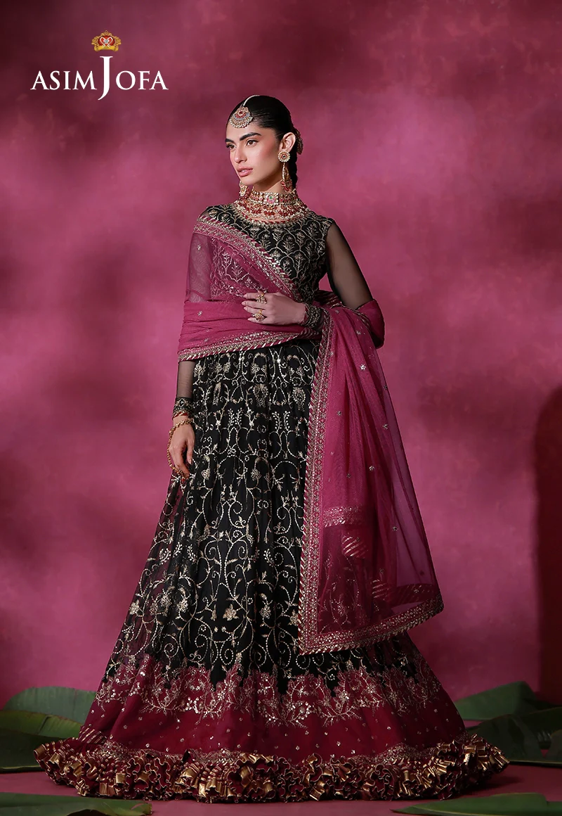 AJULFI-01 Embroidered Net Unstitched 2 Pcs - Image 6