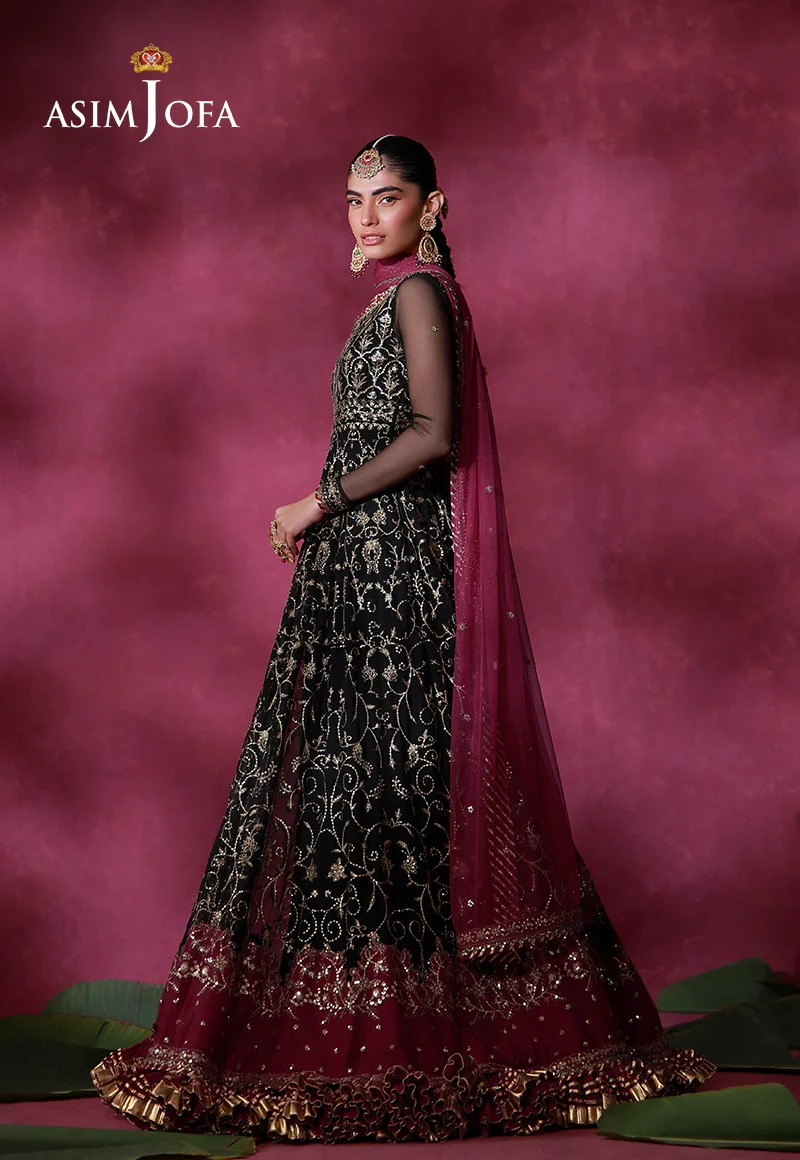 AJULFI-01 Embroidered Net Unstitched 2 Pcs - Image 5