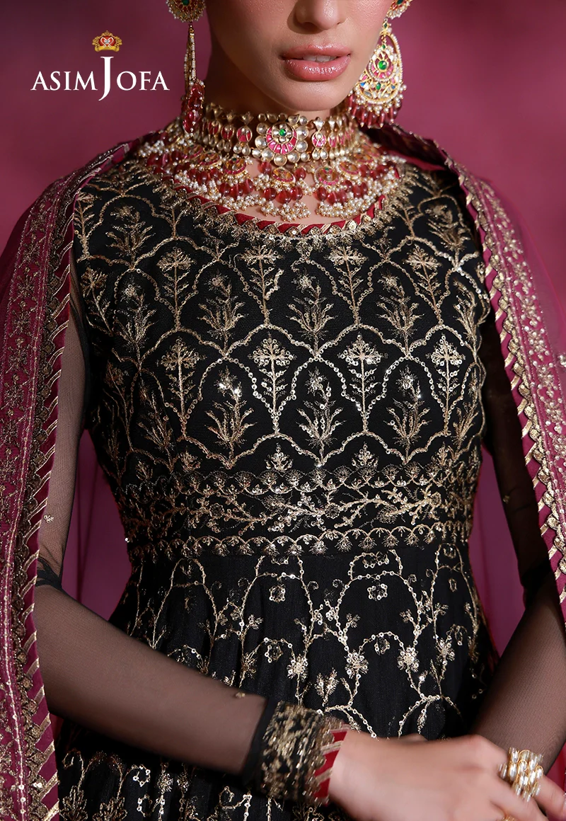 AJULFI-01 Embroidered Net Unstitched 2 Pcs - Image 3