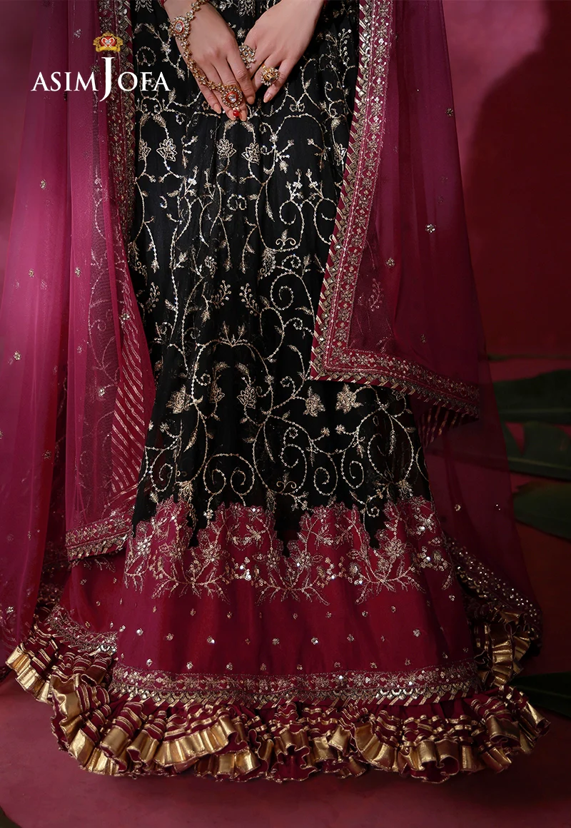 AJULFI-01 Embroidered Net Unstitched 2 Pcs - Image 7