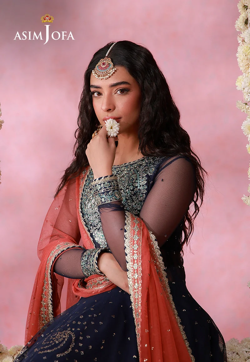AJULFI-05 Embroidered Chiffon Unstitched 3 Pcs - Image 4
