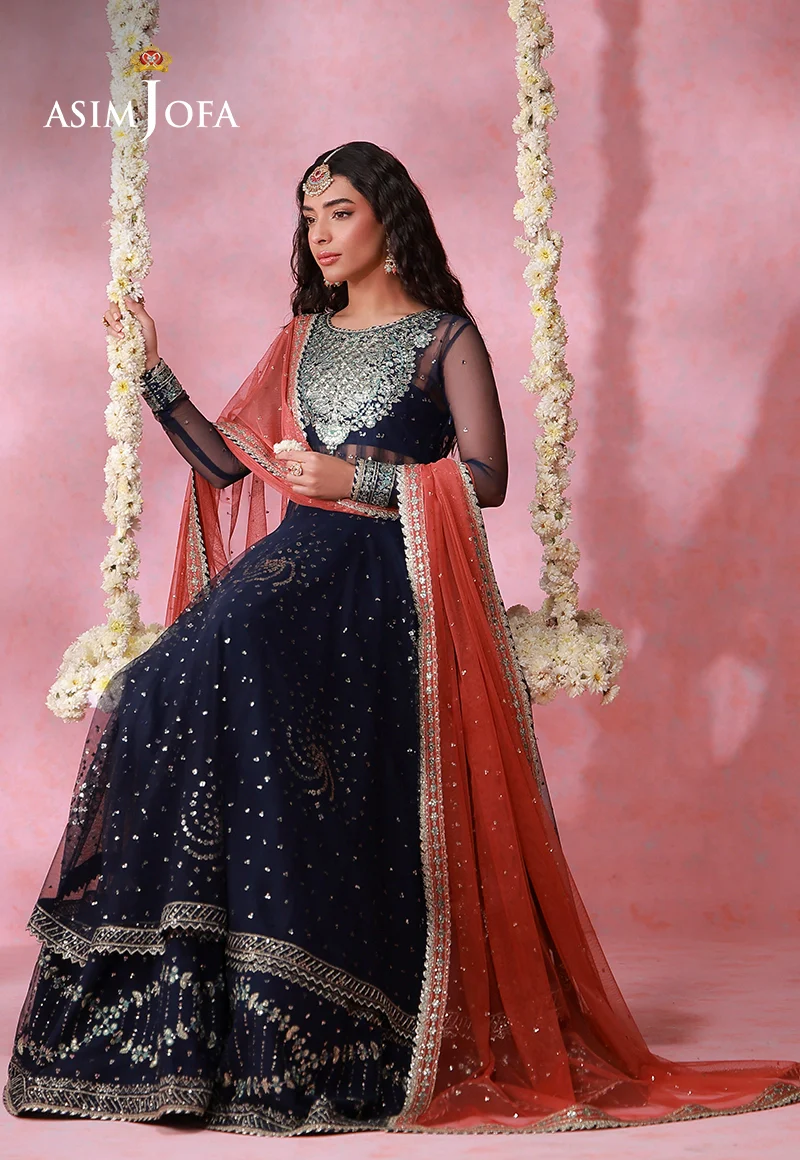 AJULFI-05 Embroidered Chiffon Unstitched 3 Pcs - Image 5