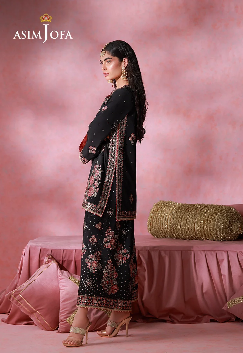 AJULFID-07 Embroidered Silk Stitched 2 Pcs - Image 2