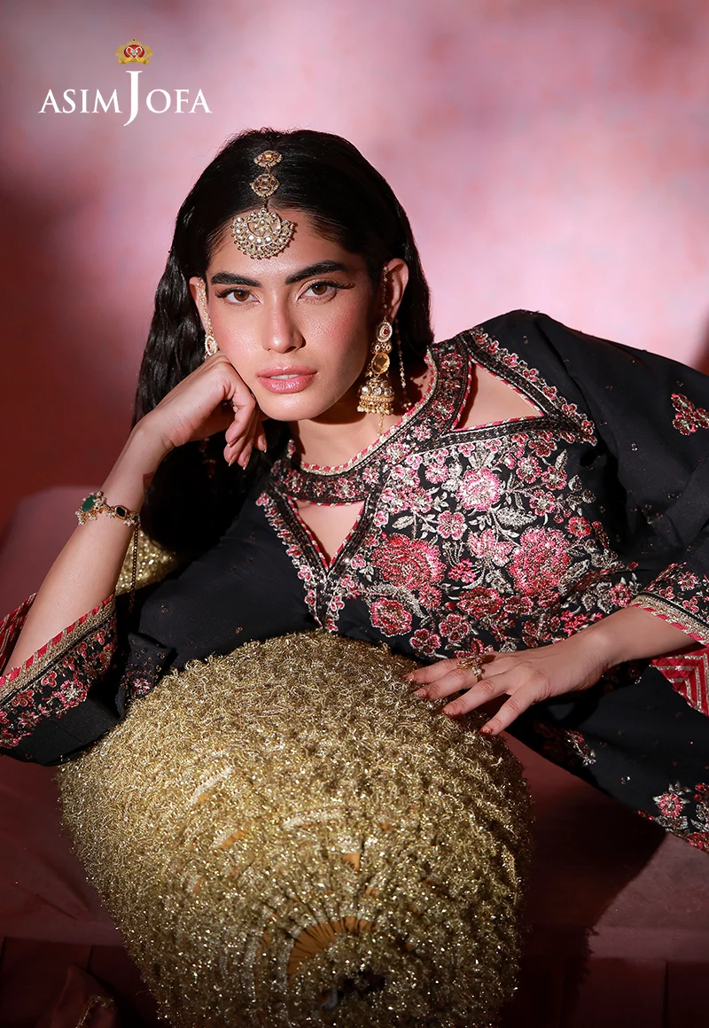 AJULFID-07 Embroidered Silk Stitched 2 Pcs - Image 4