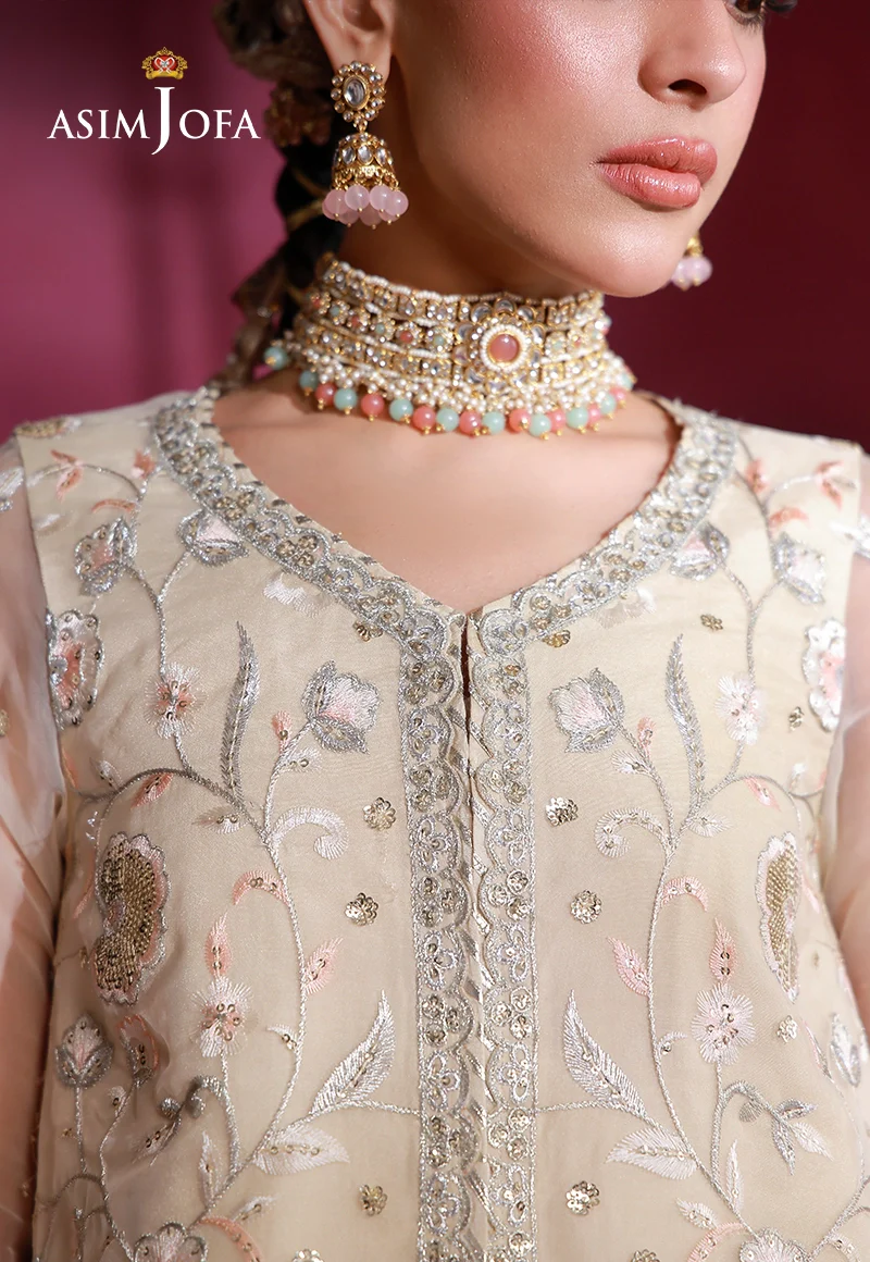 AJULFID-08 Embroidered Organza Stitched 3 Pcs - Image 5