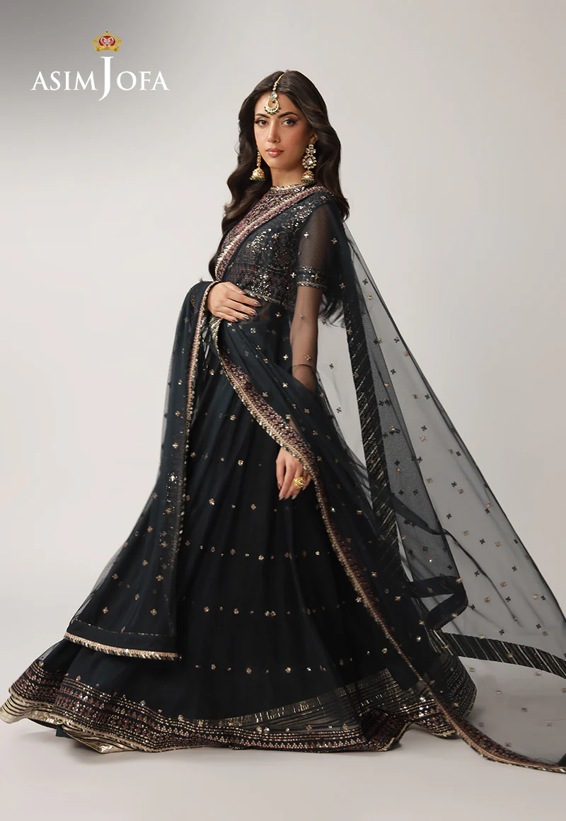 AJULO-02 Embroidered Net Unstitched 3 Pcs - Image 3