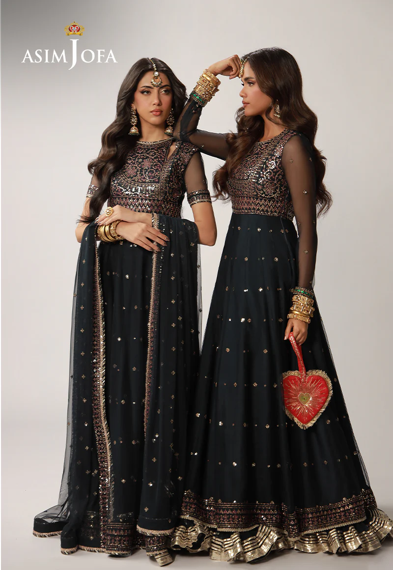 AJULO-02 Embroidered Net Unstitched 3 Pcs - Image 5