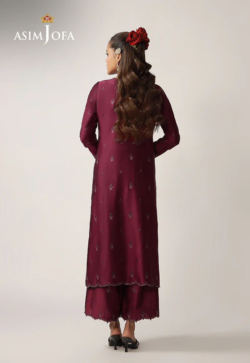 AJULO-03 Embroidered Charmeuse Silk Unstitched 2 Pcs - Image 4