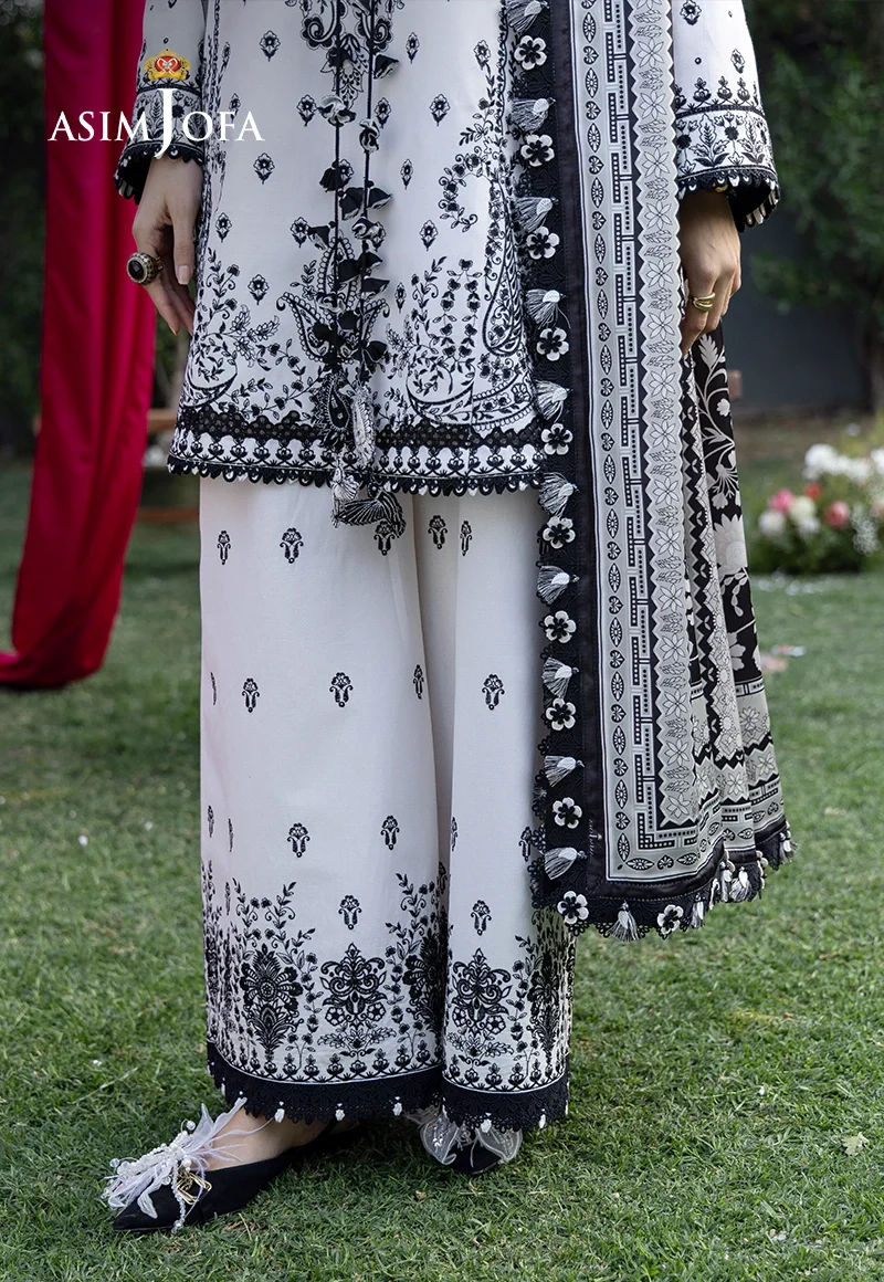 AJULW-04 Embroidered Lawn Unstitched 3 Pcs - Image 4