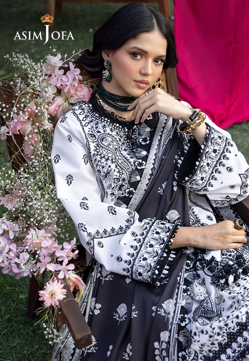 AJULW-04 Embroidered Lawn Unstitched 3 Pcs - Image 5