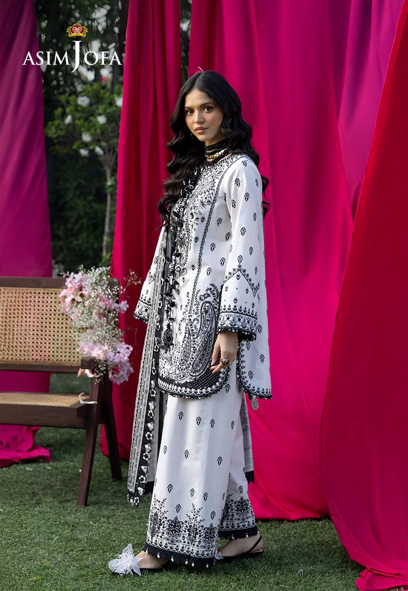 AJULW-04 Embroidered Lawn Unstitched 3 Pcs - Image 7