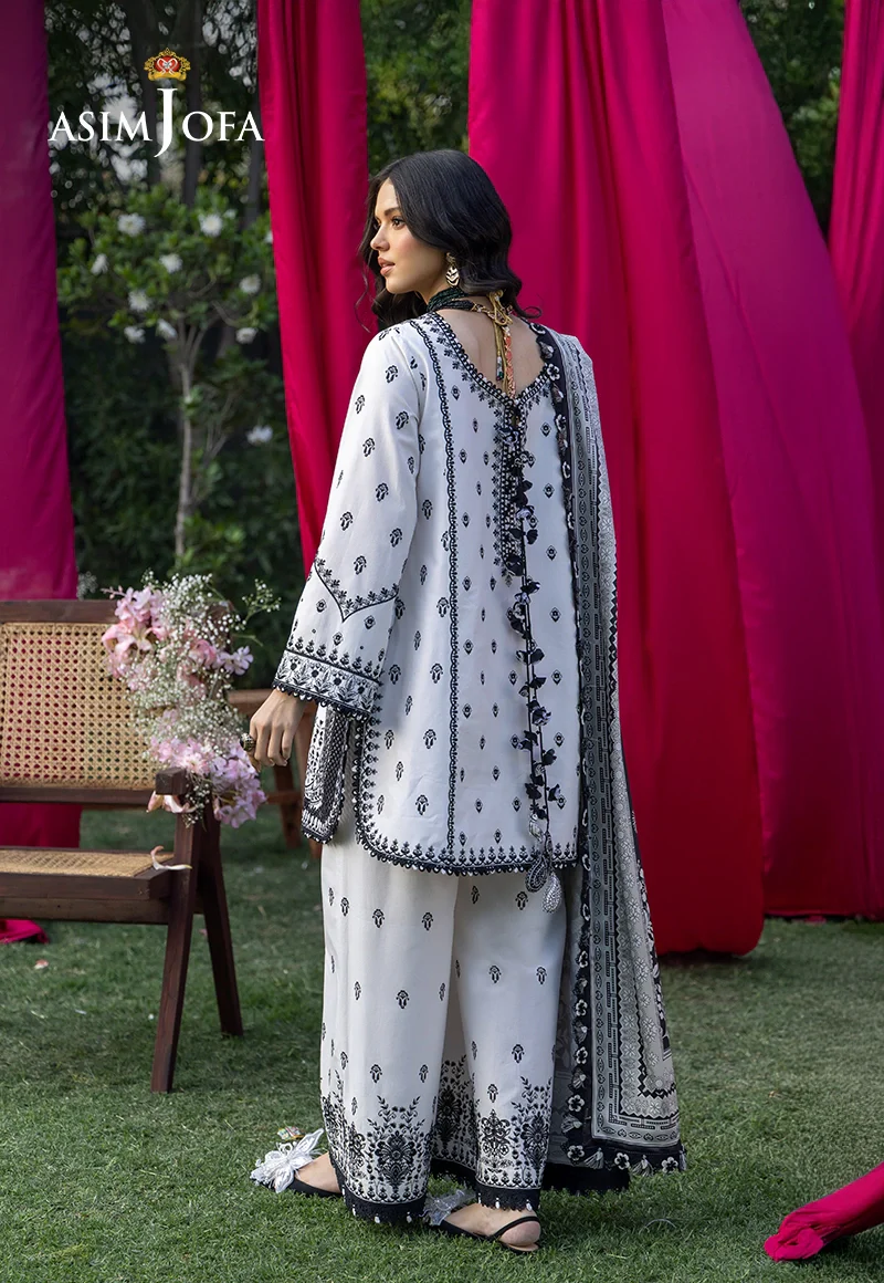 AJULW-04 Embroidered Lawn Unstitched 3 Pcs - Image 8