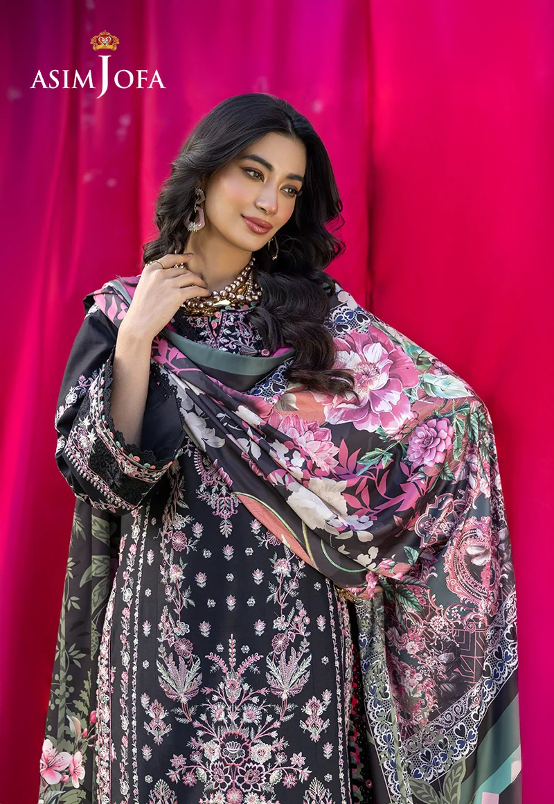 AJULW-05 Embroidered Lawn Unstitched 3 Pcs - Image 2