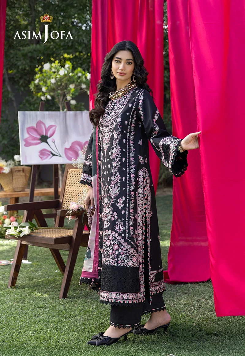 AJULW-05 Embroidered Lawn Unstitched 3 Pcs - Image 3