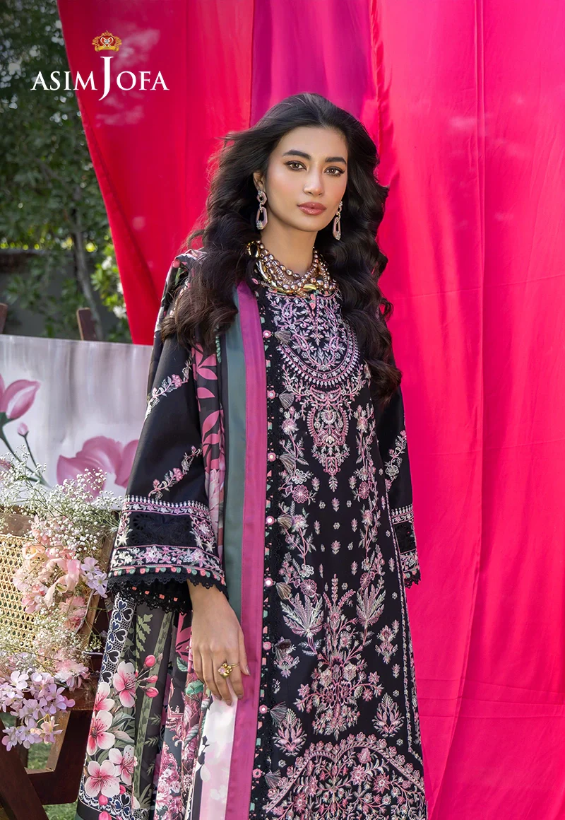 AJULW-05 Embroidered Lawn Unstitched 3 Pcs - Image 4
