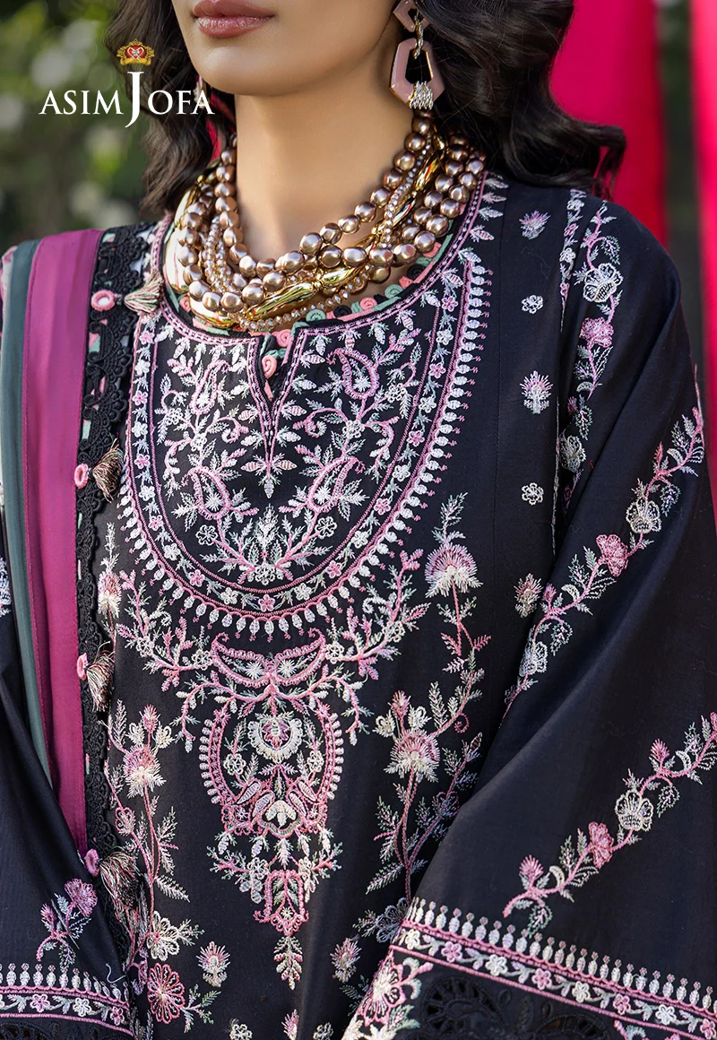 AJULW-05 Embroidered Lawn Unstitched 3 Pcs - Image 5