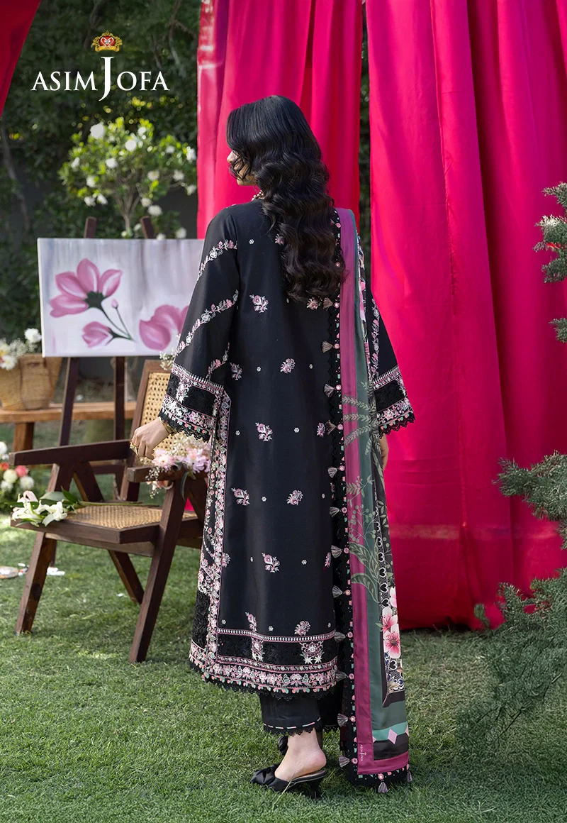 AJULW-05 Embroidered Lawn Unstitched 3 Pcs - Image 8