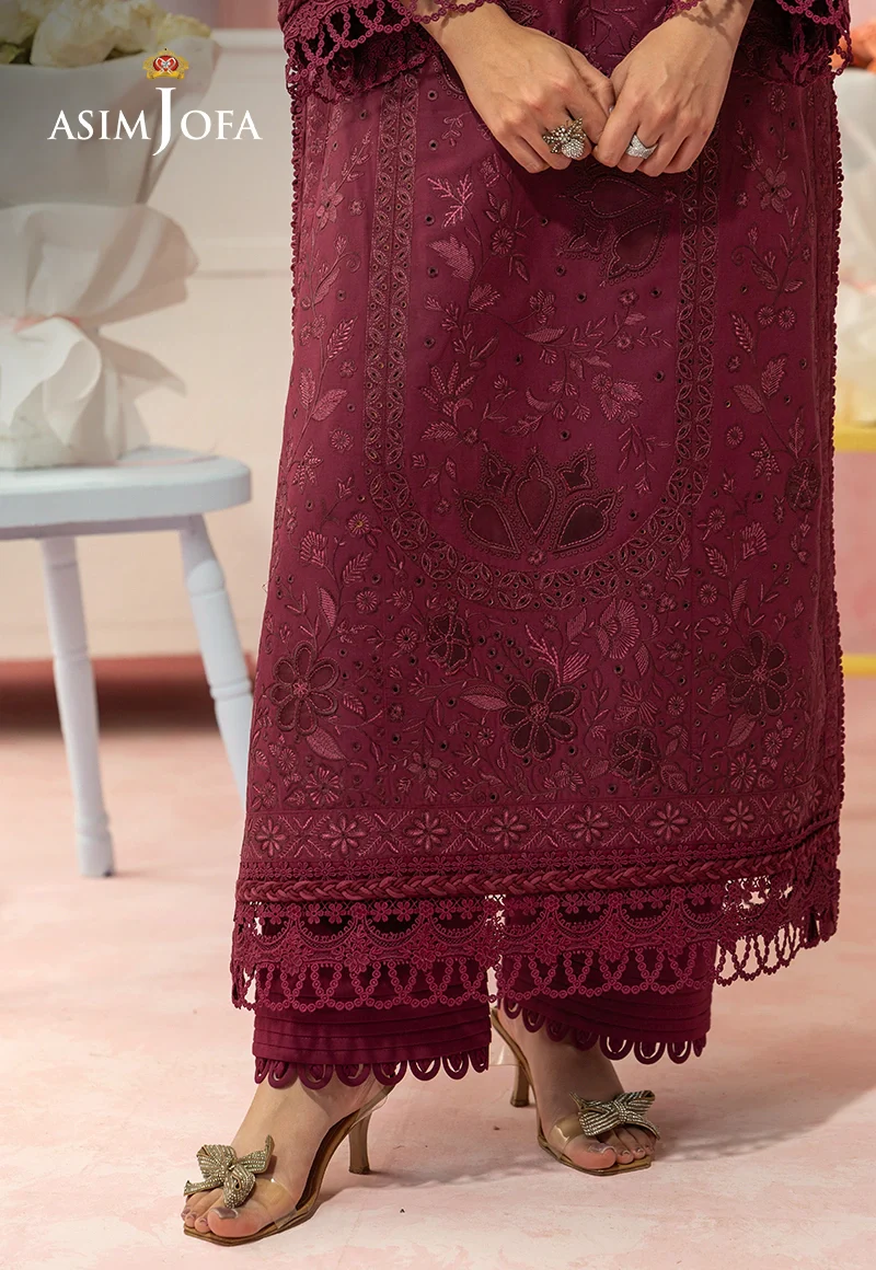 AJULW-12 Embroidered Lawn Unstitched 3 Pcs - Image 4