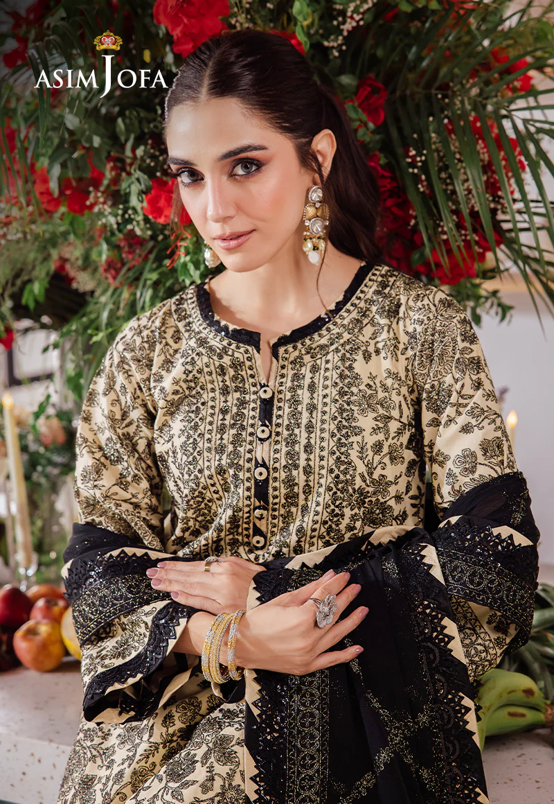 AJUR-09 EMBROIDERED LAWN 3 PCS - Image 5