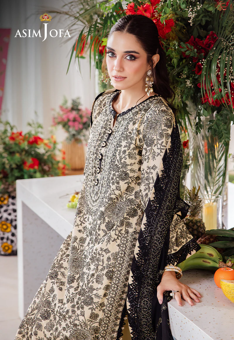 AJUR-09 EMBROIDERED LAWN 3 PCS - Image 7