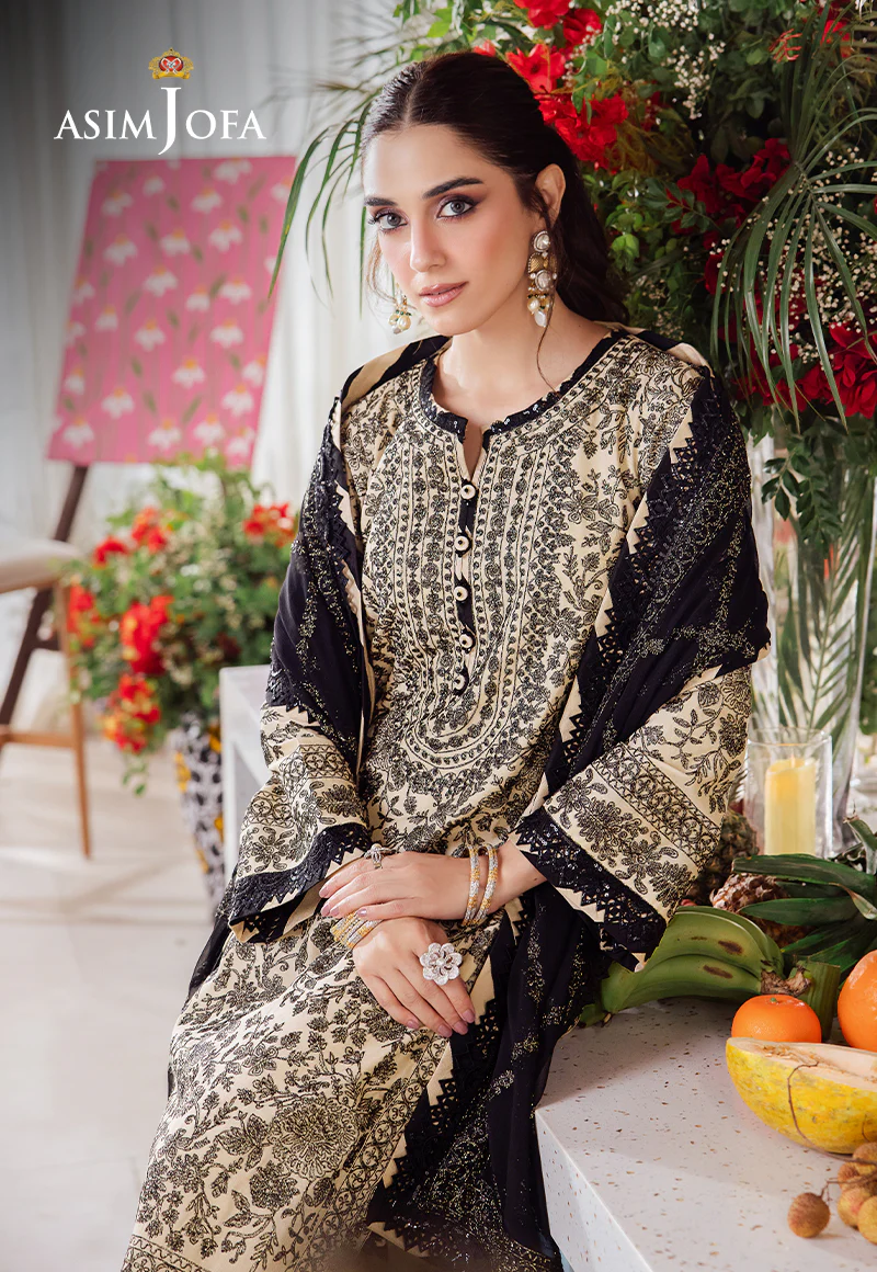 AJUR-09 EMBROIDERED LAWN 3 PCS - Image 8