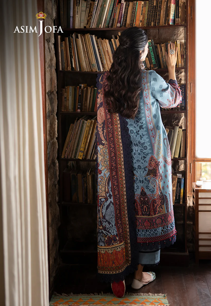AJUW-01 EMBROIDERED KHADDAR 3 Pcs - Image 2