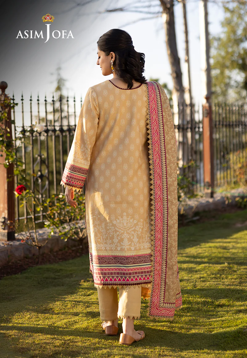 AJUW-36 PRINTED KHADDAR 3 Pcs - Image 2