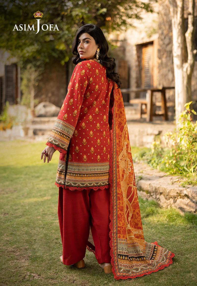 AJUWD-47 PRINTED KHADDAR 3 Pcs - Image 2