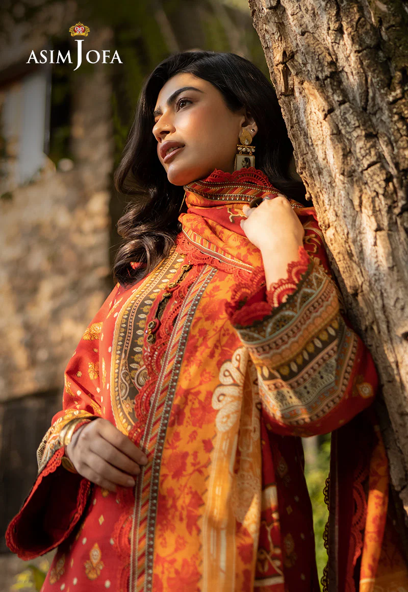 AJUWD-47 PRINTED KHADDAR 3 Pcs - Image 6
