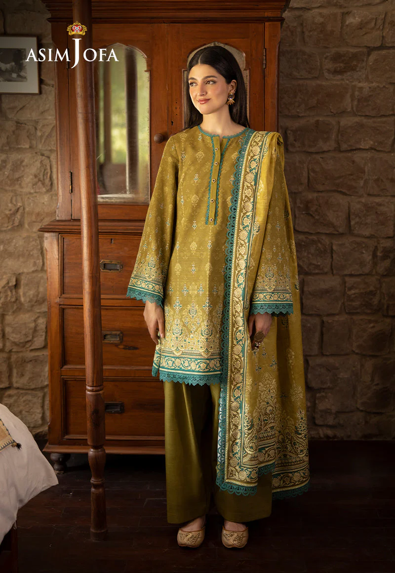 AJUWD-49 PRINTED KHADDAR 3 Pcs