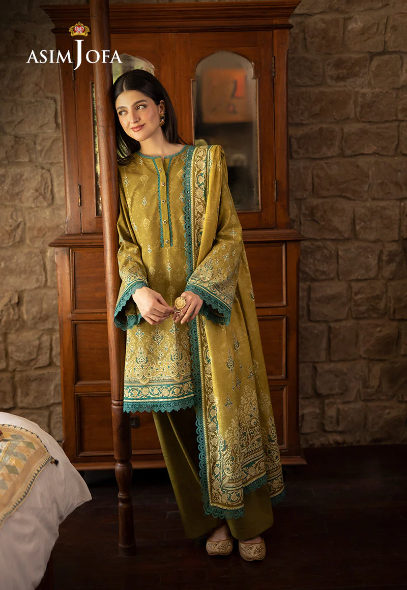 AJUWD-49 PRINTED KHADDAR 3 Pcs - Image 3