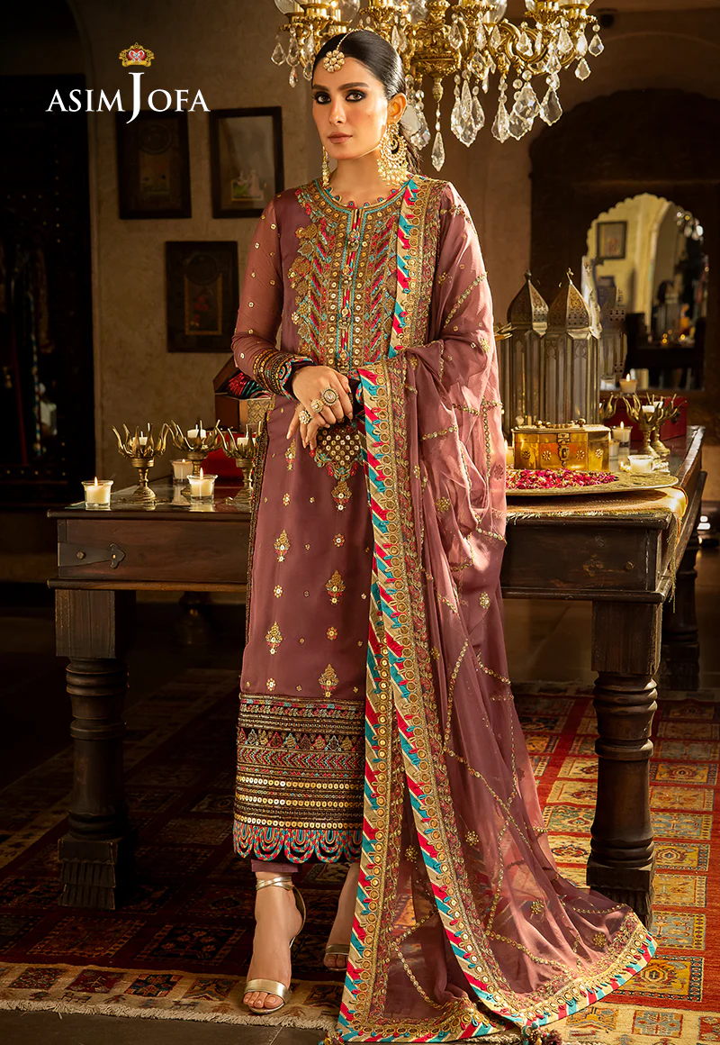 AJVF-02 EMBROIDERED CHIFFON 3 PCS - Image 4
