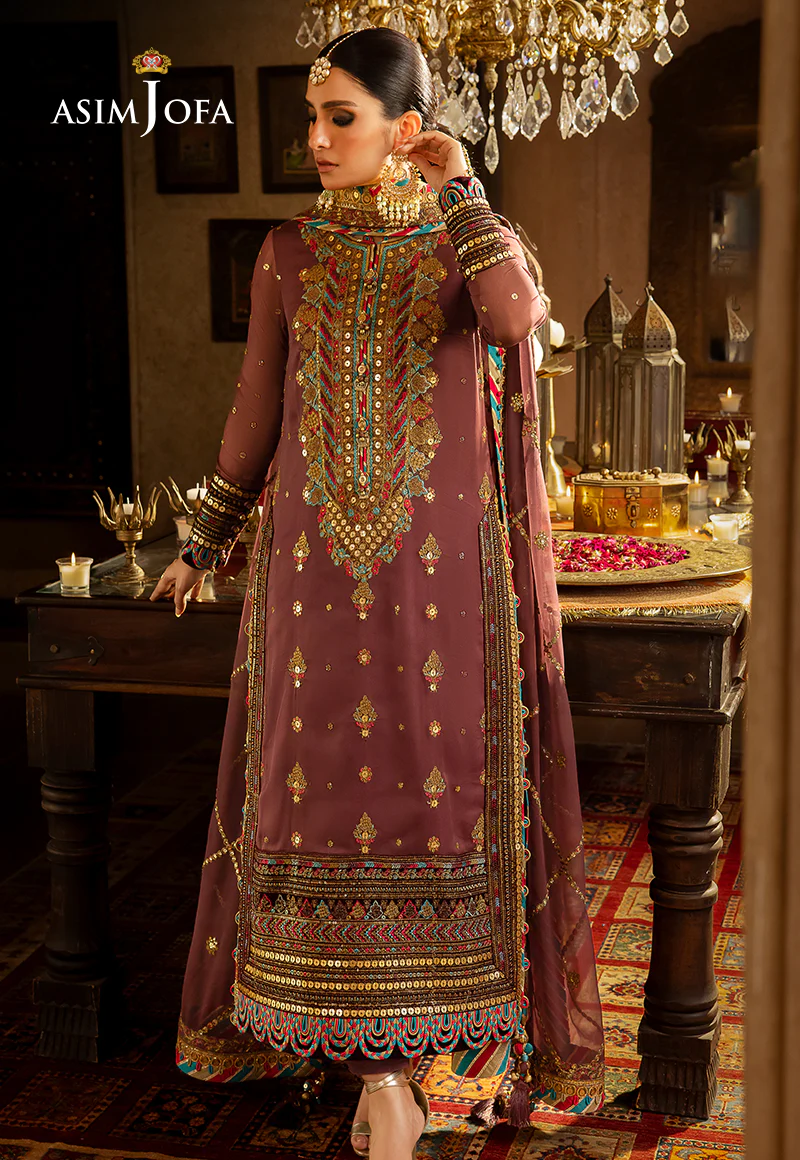 AJVF-02 EMBROIDERED CHIFFON 3 PCS - Image 5