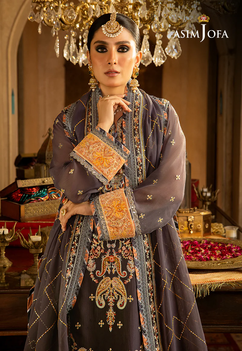 AJVF-04 EMBROIDERED CHIFFON 3 PCS - Image 5