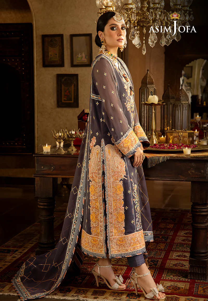 AJVF-04 EMBROIDERED CHIFFON 3 PCS - Image 8