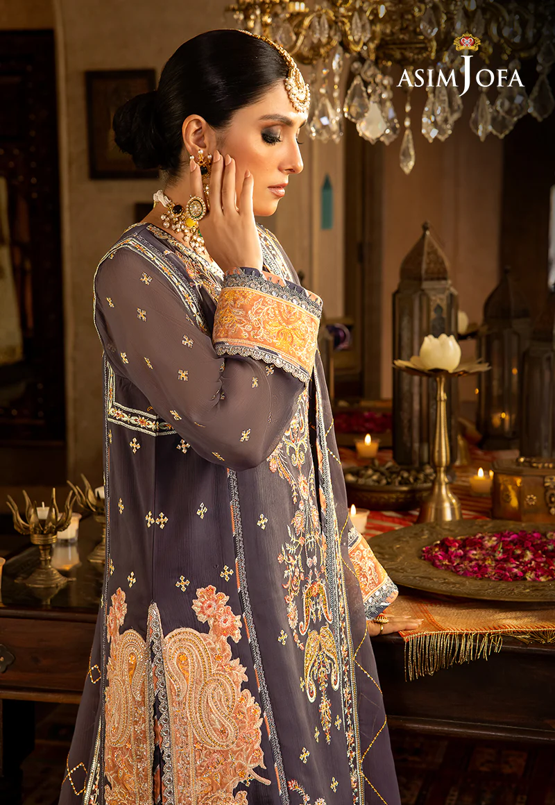 AJVF-04 EMBROIDERED CHIFFON 3 PCS - Image 9