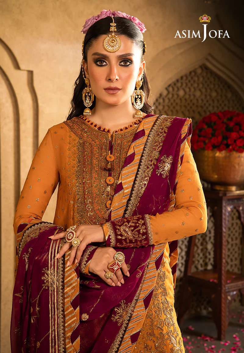 AJVF-07 EMBROIDERED CHIFFON 3 PCS - Image 6