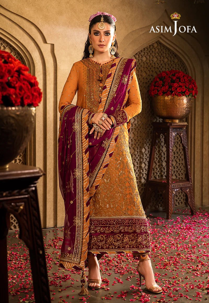 AJVF-07 EMBROIDERED CHIFFON 3 PCS - Image 8