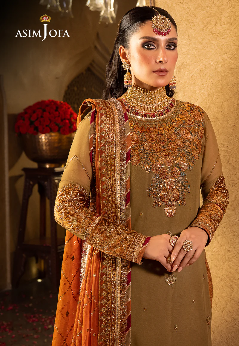 AJVF-08 EMBROIDERED CHIFFON 3 PCS - Image 3