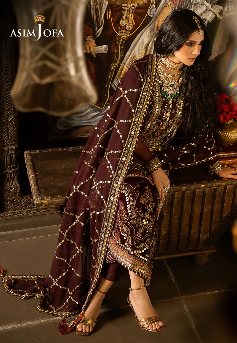 AJVF-12 EMBROIDERED CHIFFON 3 PCS - Image 11