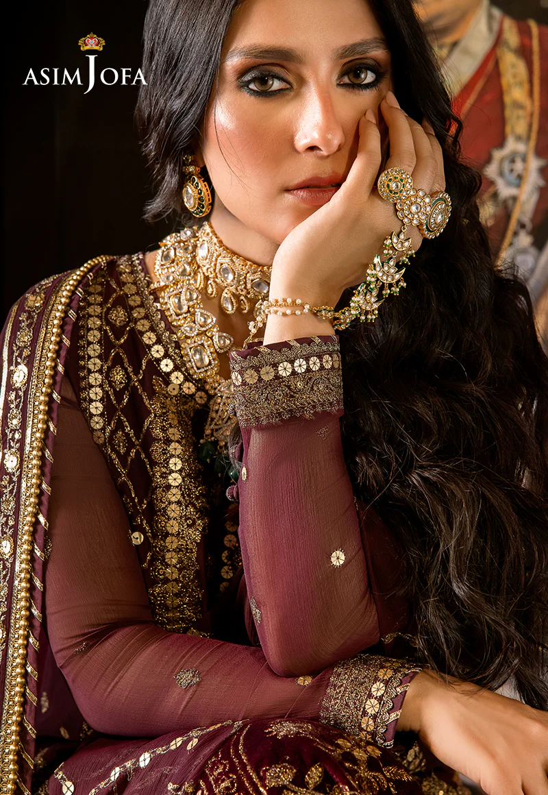 AJVF-12 EMBROIDERED CHIFFON 3 PCS - Image 3