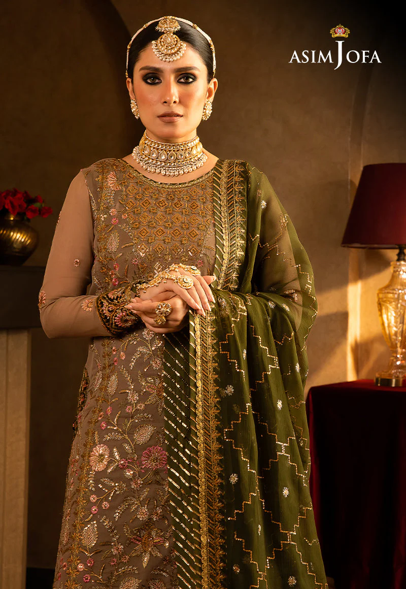 AJVFD-05 EMBROIDERED CHIFFON STITCHED 2 PCS - Image 9