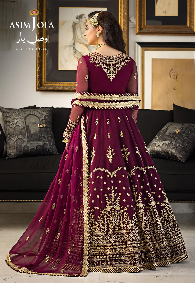 AJVYD-04 DESIGNERS STITCHED EMBROIDERED CHIFFON 3 PCS - Image 2