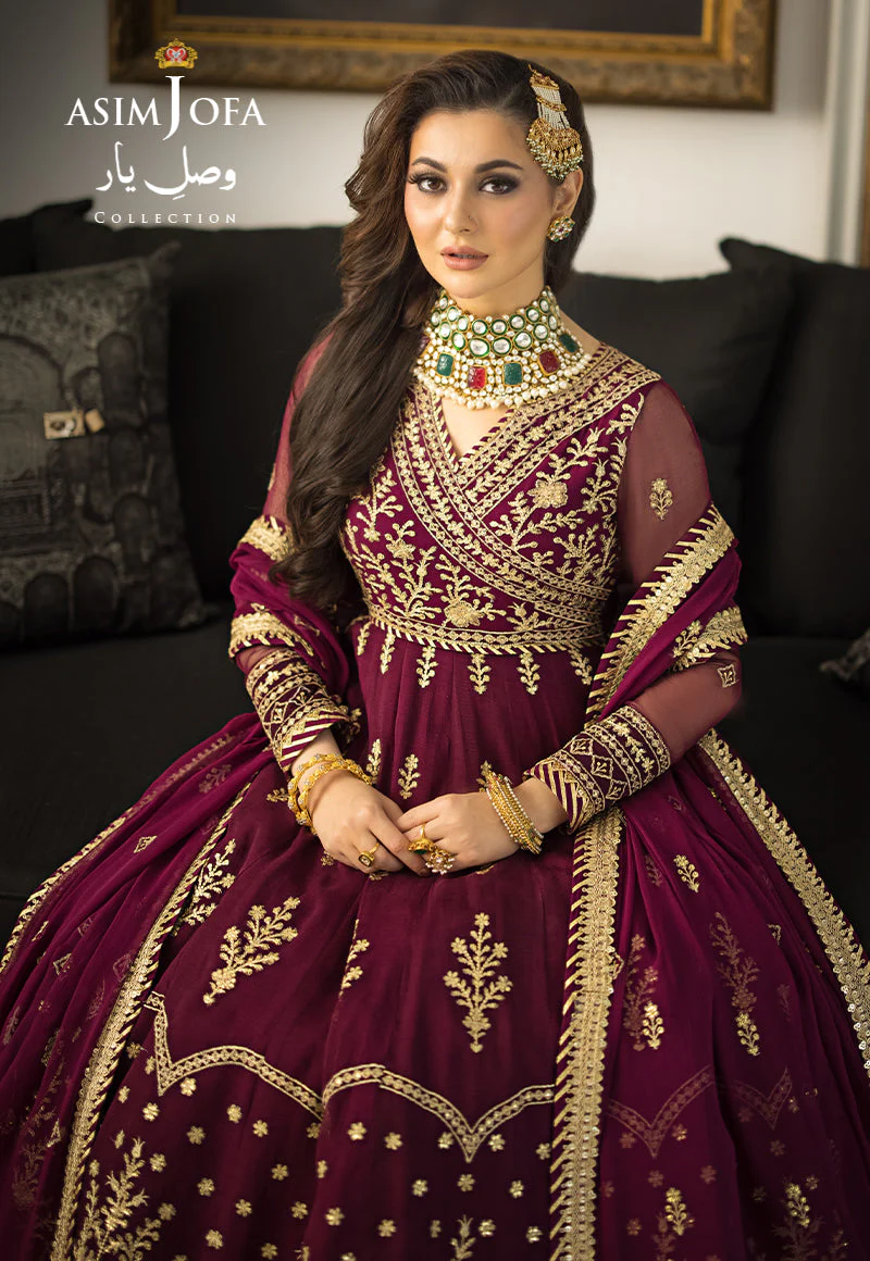 AJVYD-04 DESIGNERS STITCHED EMBROIDERED CHIFFON 3 PCS - Image 9