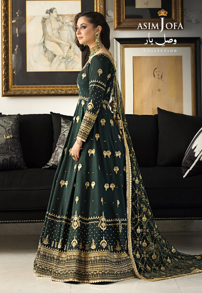 AJVY-08 Designers Stitched RAW SILK 3 PCS - Image 3
