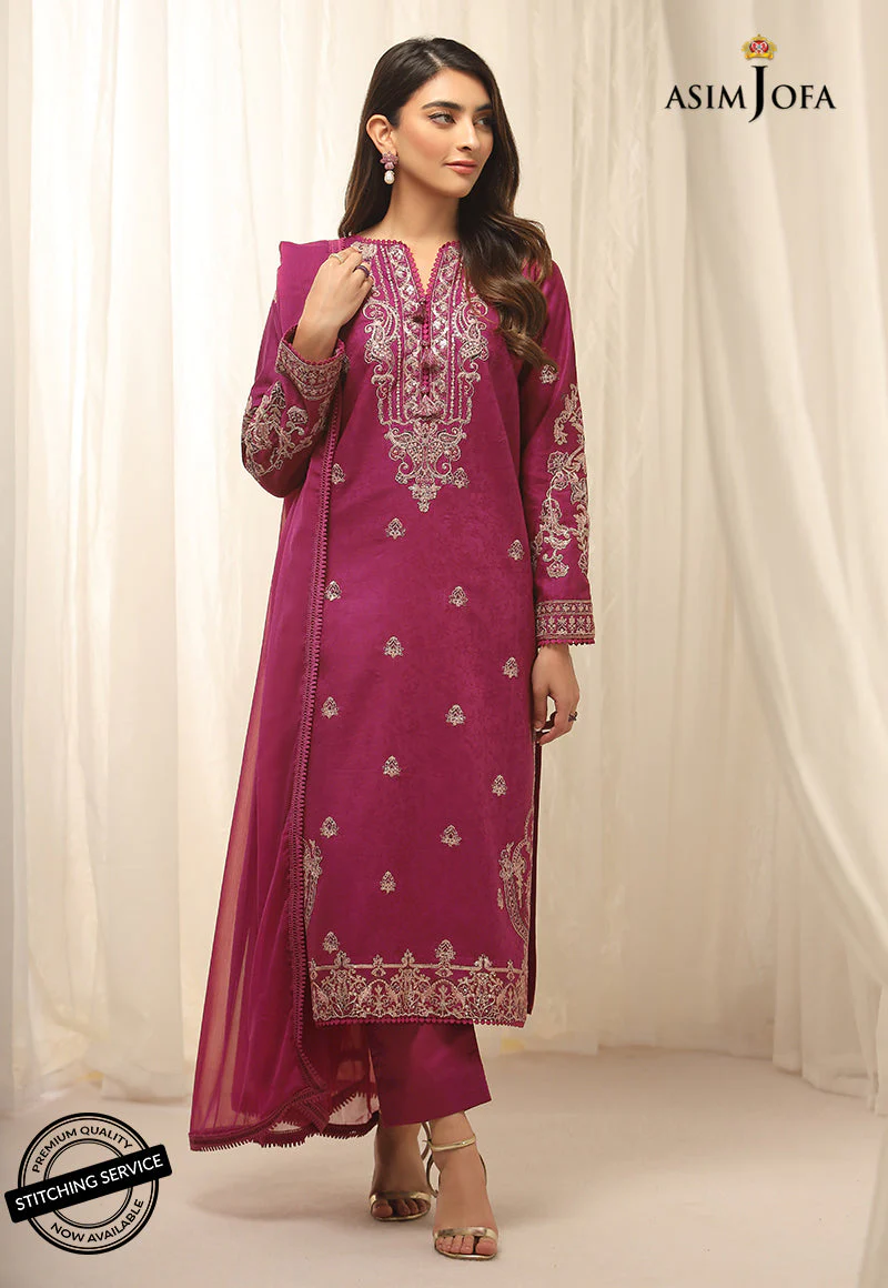 AJWE-19 EMBROIDERED SELF-JACQUARD 3 PCS - Image 2