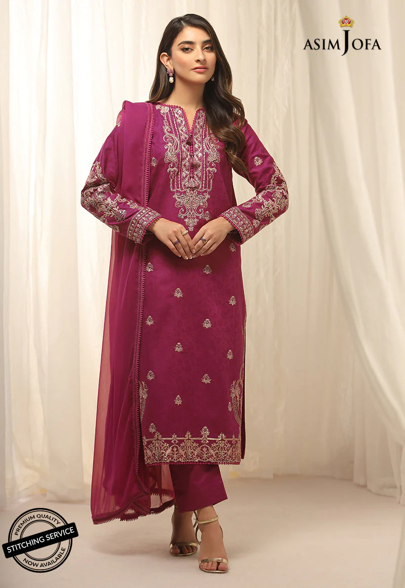 AJWE-19 EMBROIDERED SELF-JACQUARD 3 PCS - Image 3