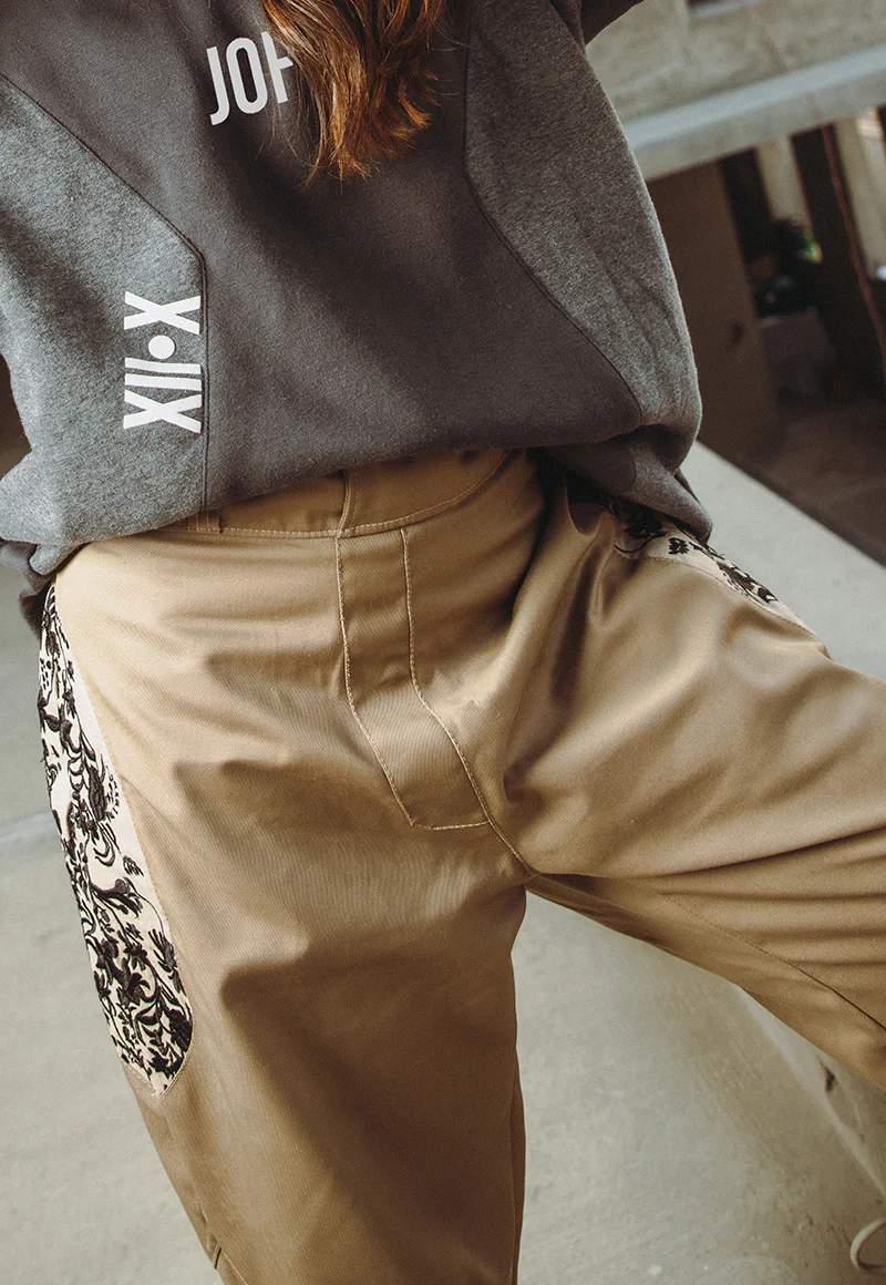 AJWPB-06 UNISEX COTTON TWILL WIDE LEG PANTS 1 PC - Image 6