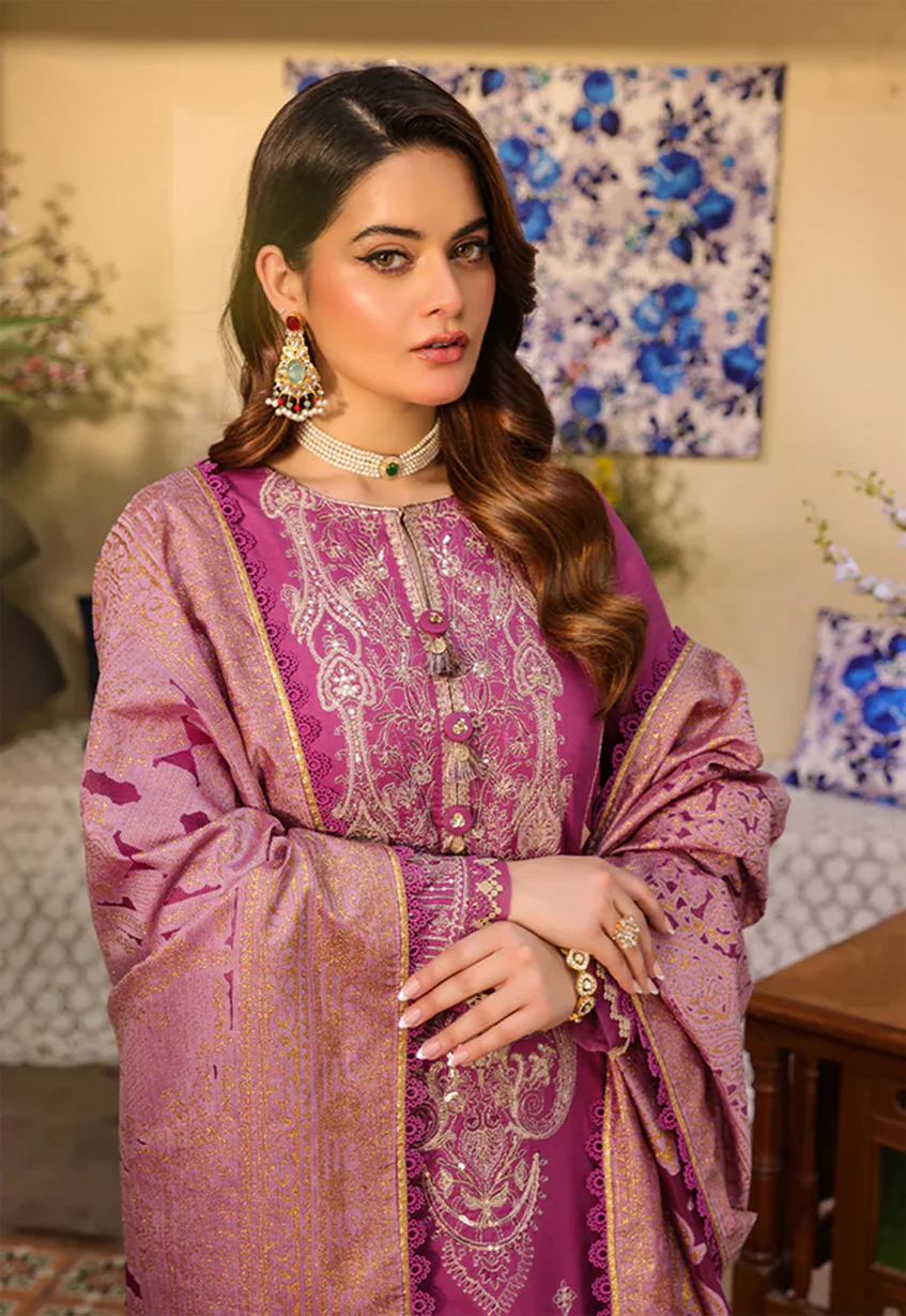 AJZB-07 EMBROIDERED CAMBRIC 3 PCS - Image 4