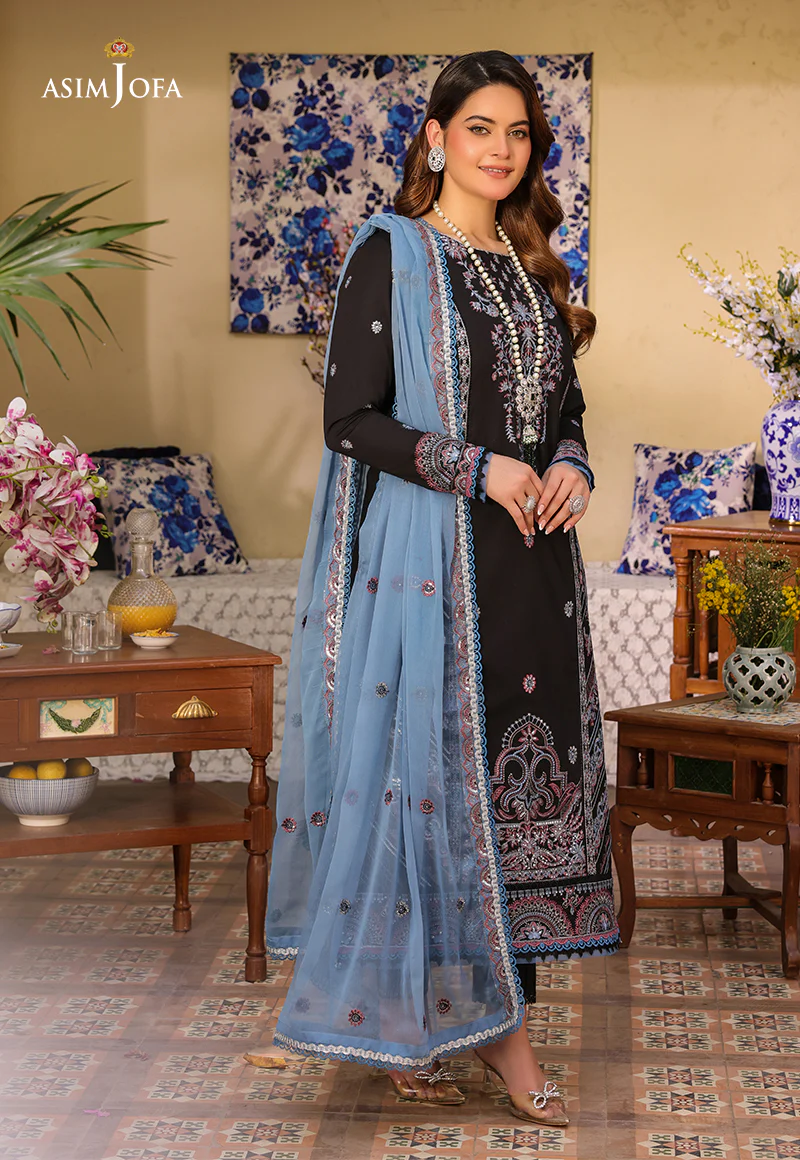 AJZB-09 EMBROIDERED CAMBRIC 3 PCS - Image 4